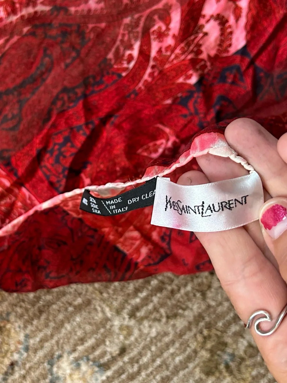 Yves Saint Laurent square silk